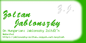 zoltan jablonszky business card